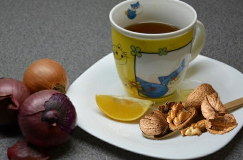  Ceai din coji de nucă si ceapa pentru toate tipurile de tuse.