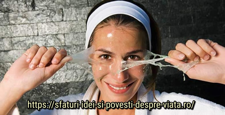  O mască de gelatină și lapte ajută la eliminarea punctelor negre, a celulelor moarte ale pielii și a altor impurități.