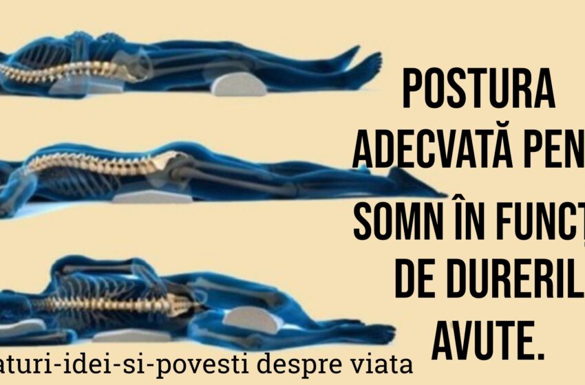  Postura adecvată de somn pentru 9 probleme de sănătate diferite