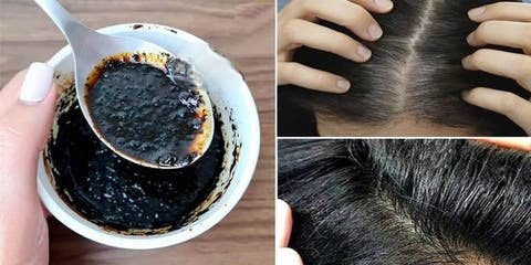  Cafea și ceai verde-un toner care  acoperă firele de păr albe fără substanțe chimice