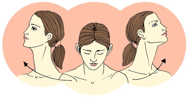  4 exerciții simple care strâng pielea gâtului, elimină durerea cervicala și de cap,normalizează somnul