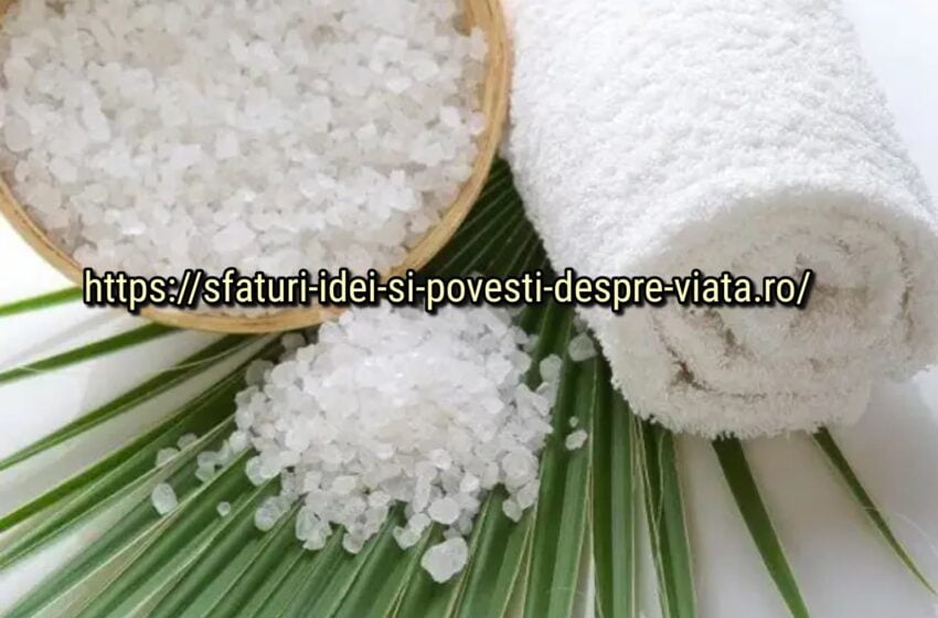  Măștile de casă și remediile populare cu sare ajută în tratamentul căderii părului.