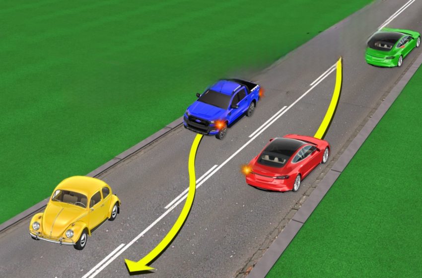  Care șofer are voie să depășească în această situație?