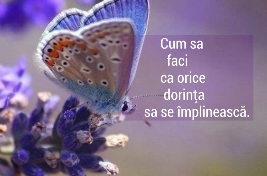  Cum sa faci ca orice dorința sa se împlinească.