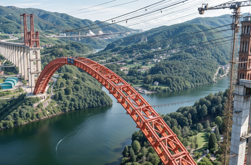  Un pod care se înalță printre nori: China finalizează construcția unui gigant unic